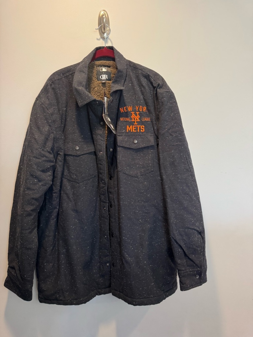 New York Mets Men’s Sherpa-Lined Jacket - Navy
